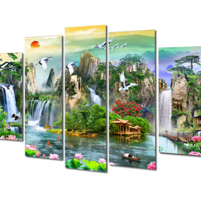 Tranh Treo Tường Thác nước sơn thủy CAPTURE157- Tranh treo phòng khách đẹp