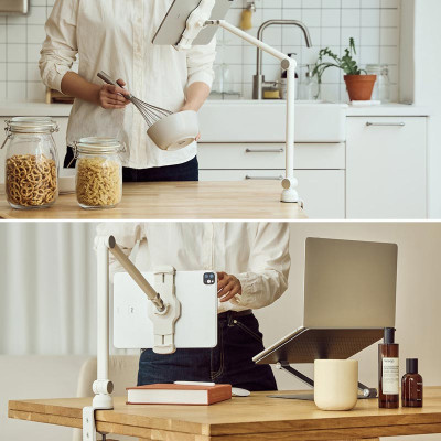 Giá đỡ cho điện thoại, máy tính bảng RINGKE Clamp Stand Holder - Hàng Chính Hãng