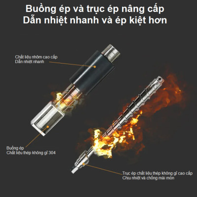 Máy ép dầu thực vật nóng và lạnh thương hiệu Anh Quốc cao cấp Aosida WF-ZN168 - Hàng Nhập Khẩu