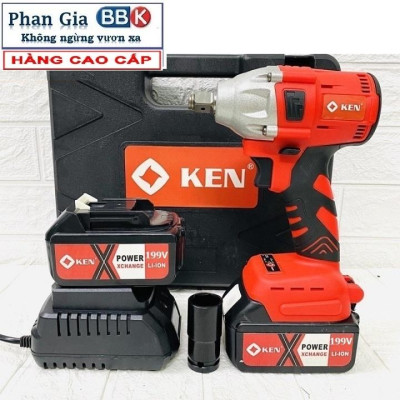 Máy Siết Bulong 199V  Đầu 2 Trong 1, Máy Bắn Bulong Không Chổi Than Khoan Tường Bắn Vít Mở Ốc Xe Pin Khỏe