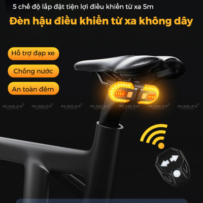 Đèn Hậu Xe Đạp LED Tín Hiệu Xi Nhan Rẽ Trái Phải FY-1825 600mAh Sạc USB Không Dây Chống Nước IPX5 Địa Hình 5 Chế Độ - Mai Lee