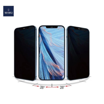 Kính Cường Lực Chống Nhìn Trộm WiWU iPrivacy Dùng Cho iPhone 11 / iPhone 12 / iPhone 13/ iphone 14  Chống Trầy Xước, Bảo Mật, Dễ hấp Phụ - Hàng Chính Hãng