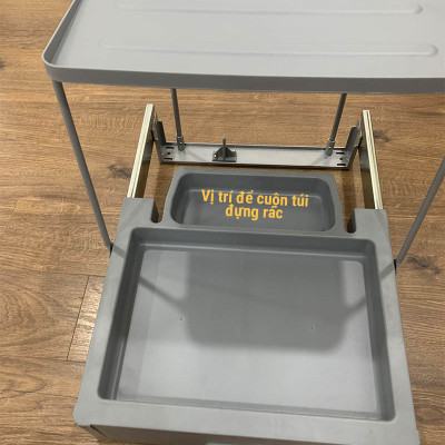 Thùng rác âm tủ bếp nhấn mở tự động cam kết chính hãng Grob