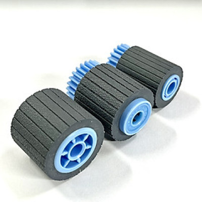 Bộ 3 cao su lõi có rãnh kéo giấy: Dùng cho máy photocopy Ricoh 1060/ 1075/ 2060/ 2075/ 6500/ 7500/ 8000/ 6001/ 8001/9001/ 6002/ 6502/9002/ 6503/7503 ( HA - Hàng nhập khẩu )