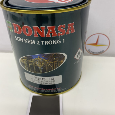 Sơn Sắt Kẽm Donasa  2 trong 1 màu DAF 2215 Xingfa Nâu _ 800ml