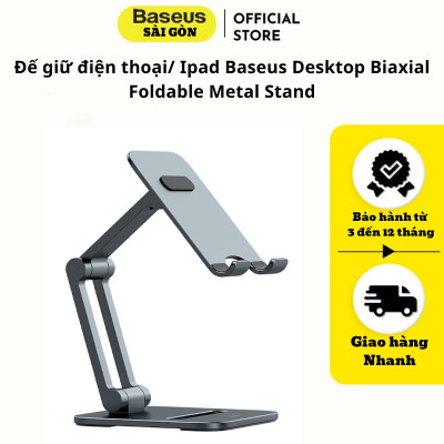 Đế giữ điện thoại/ Ipad Baseus Desktop Biaxial Foldable Metal Stand LUSZ- Hàng chính hãng