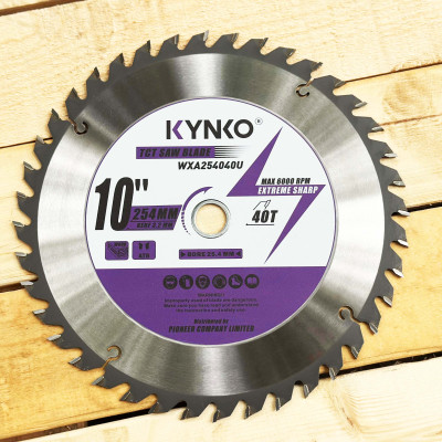 LƯỠI CƯA GỖ TCT 40 RĂNG đường kính phi Ø 254mm KYNKO WXZ254040U