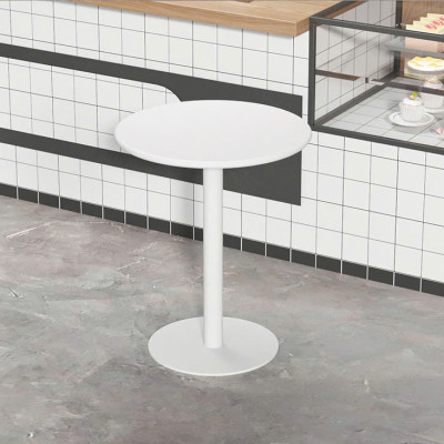 Bàn cafe sắt kim loại TE1546-06T Nội thất Capta Bàn tiếp khách sắt sơn tĩnh điện tròn 60 cm chân trụ sắt màu đen dùng được ngoài trời ban công văn phòng tiếp khách cafe Outdoor table