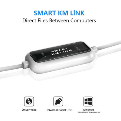 Cáp USB Chuyển Đổi Dữ Liệu Kết Nối Máy Tính Với Máy Tính Đồng Bộ Bàn Phím Chuột Smart KM Link - Hàng Nhập Khẩu