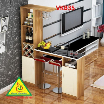 Quầy bar mini, Bàn bar, kệ rượu chia không gian VKB35 - Nội thất lắp ráp Viễn Đông ADV