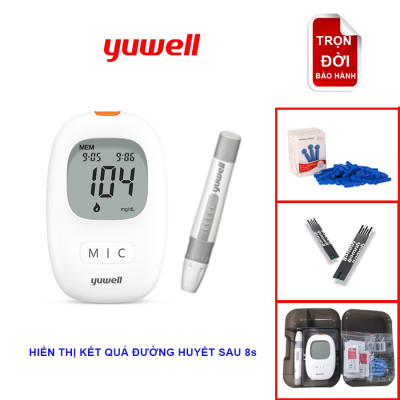 Máy đo đường huyết Yuwell Accusure 710 Kèm 60 que thử đường huyết và 60 kim lấy máu