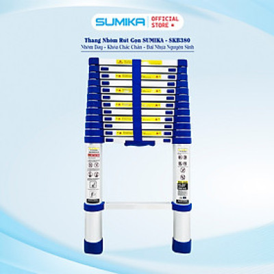Thang nhôm rút gọn SUMIKA SKB380 - Chiều cao tối đa 3,8m, chiều cao rút gọn 0.81m, tải trọng 300kg