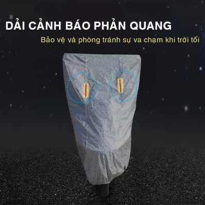 Bạt Phủ Áo Trùm Xe Máy Vải Dù Che Mưa Nắng Thời Tiết Khắc Nghiệt Loại Lớn Cho Dòng Xe Tay Ga - Xe Số Thông Dụng MINIIN