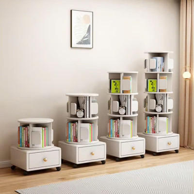 Kệ sách xoay có ngăn kéo Giá bán buôn Tủ sách gỗ nguyên khối