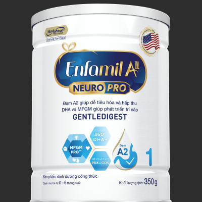 Sữa bột Enfamil A2 Neuropro 1 cho trẻ từ 0 - 6 tháng tuổi – 350g
