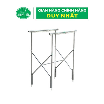 GIÁ PHƠI ĐỒ XẾP 2 NHÁNH INOX DUY LỢI (QUÀ TẶNG 10 MÓC ÁO KÉP NHỰA CAO CẤP DUY LỢI)