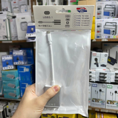 Cáp chuyển đổi từ Type C sang HDMI - Cáp type C to HDMI - Hàng chính hãng