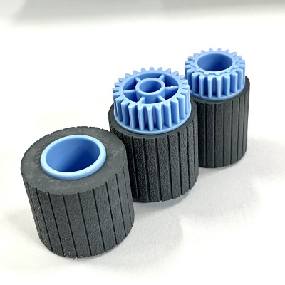 Bộ 3 cao su lõi có rãnh kéo giấy: Dùng cho máy photocopy Ricoh 1060/ 1075/ 2060/ 2075/ 6500/ 7500/ 8000/ 6001/ 8001/9001/ 6002/ 6502/9002/ 6503/7503 ( HA - Hàng nhập khẩu )