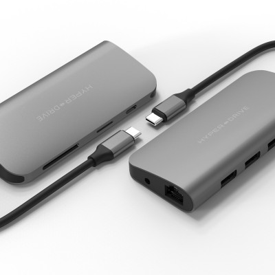 CỔNG CHUYỂN HYPERDRIVE POWER 9-IN-1 USB-C HUB FOR IPAD PRO 2018, MACBOOK, SURFACE, ULTRABOOK, CHROMEBOOK PC & USB-C DEVICES – HD30F - HÀNG CHÍNH HÃNG