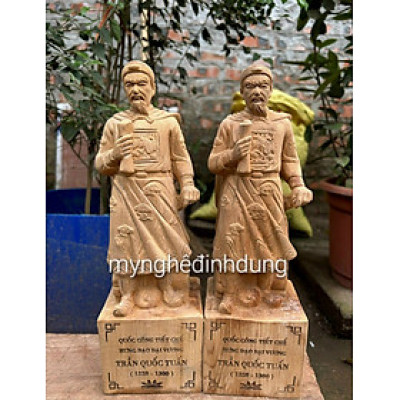 Tượng trần quốc tuấn bằng gỗ ngọc am thơm nức kt cao 40cm 