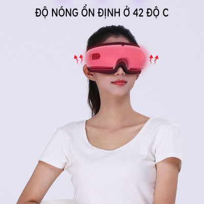 Máy Massage Mắt  [Cao Cấp] 3 Tính Năng Nhiệt – Rung – Khí Nén, Massage Vùng Thái Dương, Giảm Nhức Mỏi, Thâm Mắt