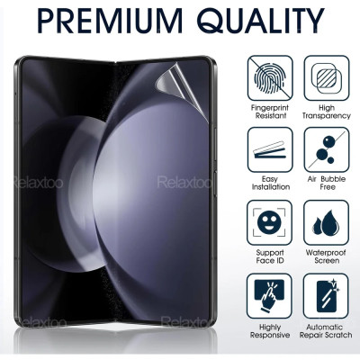Miếng dán PPF dành cho Samsung Galaxy Z Fold 6 (Fold6) Bộ Ful máy mặt trước mặt sau, đàn hồi, trong suốt, chống sốc, chống xước, mỏng cao cấp - Hàng chính hãng
