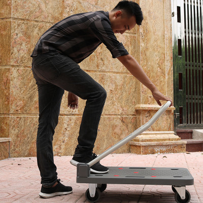 Xe Đẩy Hàng Nikawa FWS-150DS/300DS tải trọng 150-300kg sàn nhựa bánh xe cao su cao cấp. bảo hành 18 tháng - Xám