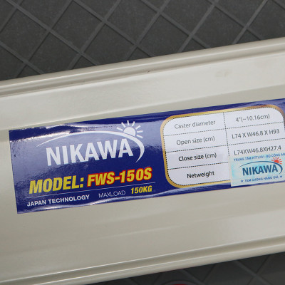 Xe Đẩy Hàng Nikawa FWS-150DS/300DS tải trọng 150-300kg sàn nhựa bánh xe cao su cao cấp. bảo hành 18 tháng - Xám