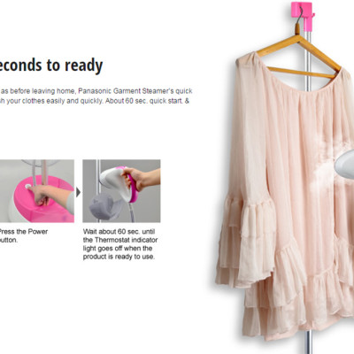 Bàn Ủi Hơi Nước Panasonic NI-GSD071PRA - Mặt đế chống dính bằng Flourine - Làm nóng nhanh - Hàng Chính Hãng