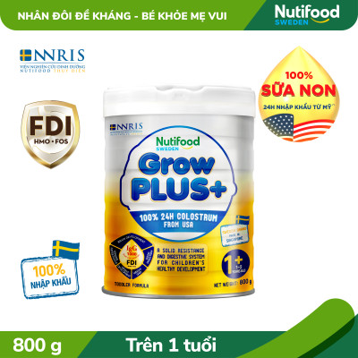 Sữa bột Nutifood GrowPLUS+ Sữa Non 1+ Lon 800g