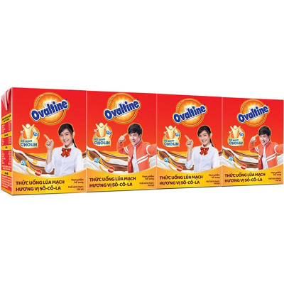 Thùng 48 hộp thức uống lúa mạch hương vị socola Ovaltine 110ml