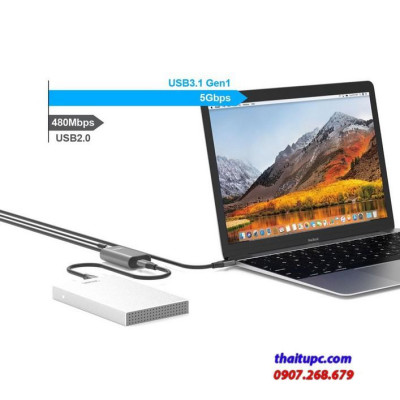 Cáp Type C (dương) nối dài sang Type C (âm) Unitek 5m (U305AGY) - HÀNG CHÍNH HÃNG