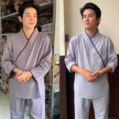 ĐỒ LAM ĐI CHÙA Chéo Nhật Nam Vải Kate