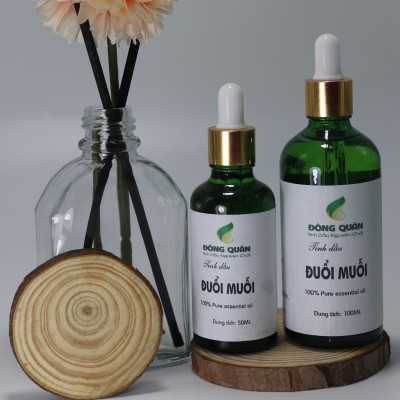 Tinh Dầu Đuổi Muỗi Nguyên Chất Đông Quân Có Tác Dụng Làm Thơm Phòng, Xua Đuổi Muỗi Và Côn Trùng, Khử Mùi Hôi, Thư Giãn 100ml/lọ