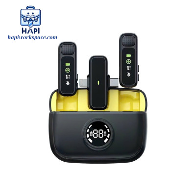 Micro mini không dây hàng chính hãng WiWU 2-in-1 Wi-WM003, Type C + L, hộp sạc tiện lợi