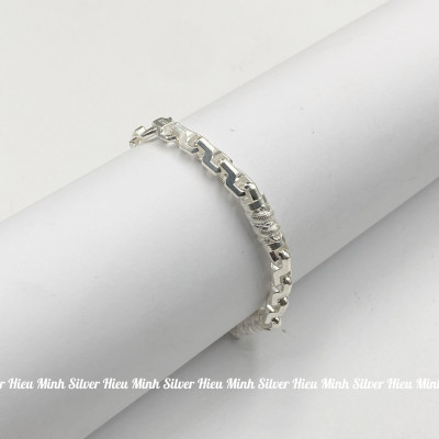 Lắc Tay Nam Bạc Ta Hình Rồng BẠC HIỂU MINH LTN049