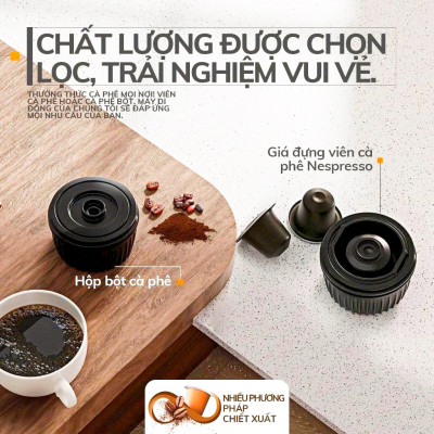 Máy Pha Cà Phê Bột Cafe Viên Nén MIUI Espresso DC12V + USB 100W Chức Năng Đun Nước Nóng Ngon Như Pha Máy Dùng Cho Xe Hơi Camping Picnic