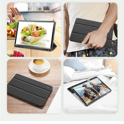 Bao da chống sốc cho Samsung Galaxy Tab S7 T870/ T875, Tab S7 Plus, Tab S7 Fe  bảo vệ toàn diện có khe cắm bút tiện lợi hiệu DUX DUCIS Domo Series cao cấp - Hàng nhập khẩu. 