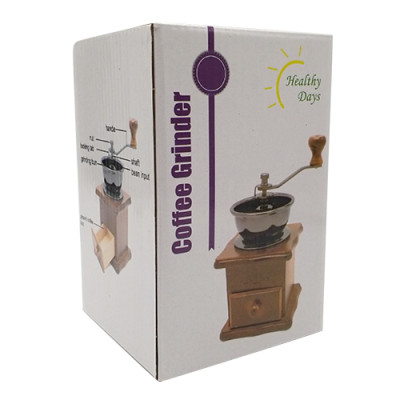 Máy xay cà phê cầm tay hộp gỗ - coffee new
