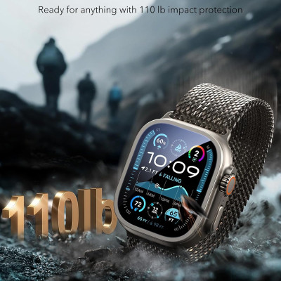 Kính Cường Lực Viền Kim Loại cho Apple Watch Ultra 3 49mm ESR Armorite Screen Protector – Hàng Chính Hãng 