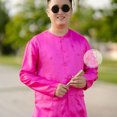 BIGSIZE Bộ bà ba phi bóng hồng cánh sen - Có bộ bà ba Bigsize- may sỉ bà ba toàn quốc - May bộ bà ba theo yêu cầu