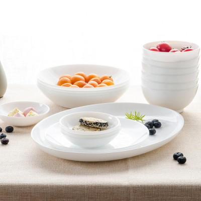 Đĩa (dĩa) thủy tinh bầu dục sâu lòng Luminarc Diwali 33cm N3606 | Hàng chính hãng