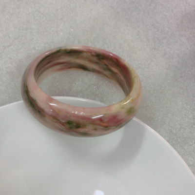 Vòng tay đá cẩm thạch ngọc màu thổ cẩm tự nhiên 100%cho tất cả các mệnh