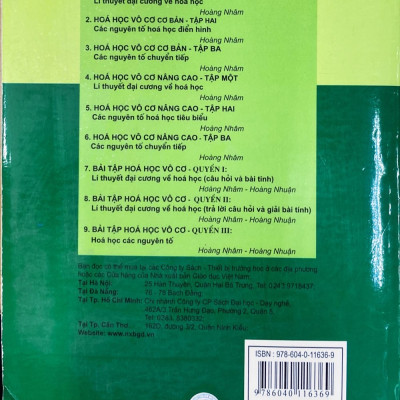 Hóa Học Vô Cơ Nâng Cao Tập 1 - Lý Thuyết Đại Cương Về Hóa Học.