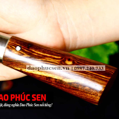 Dao Phúc Sen - Dao bầu lọc cán gỗ 20 (DAO PHÚC SEN RÈN THỦ CÔNG)