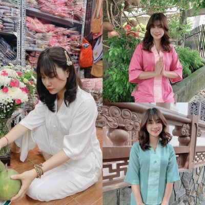 ĐỒ LAM ĐI CHÙA  Bà Lai Lụa