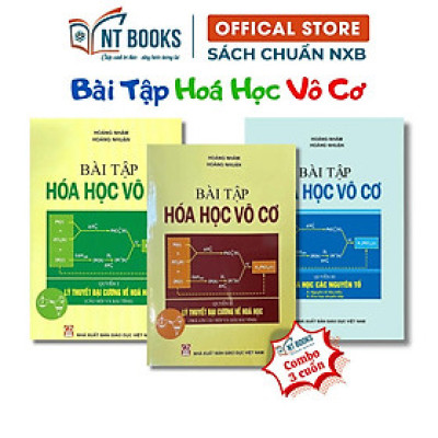 Sách - Combo 3 Cuốn - Bài Tập Hóa Học Vô Cơ - NXB Giáo Dục - HV