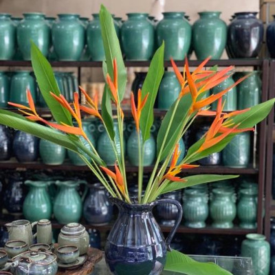 Lọ hoa dáng bình sữa men hoả biến kính  Gốm sứ Bát Tràng cao câp cao 27cm