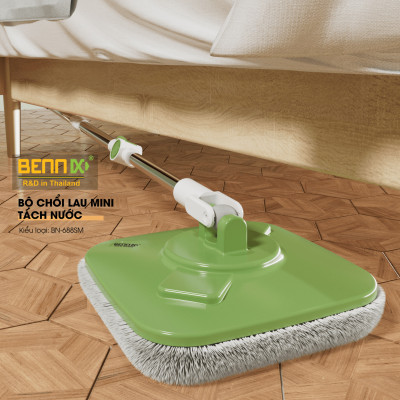Bộ Chổi Lau Nhà Mini Tách Nước Bẩn Bennix Thailand, Cây Lau Nhà Tự Vắt Thông Minh BN-688SM Kèm Thùng Cao Cấp- Hàng Chính Hãng