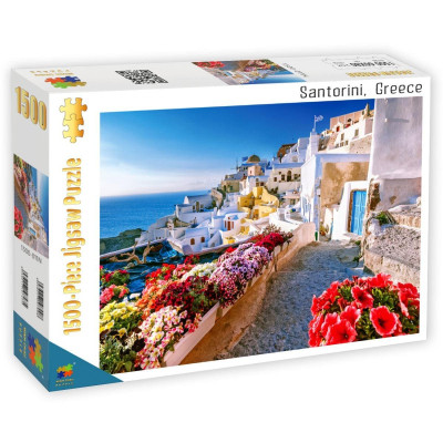 Bộ Tranh Ghép Hình Minh Châu - 60 x 80 cm (1500 Mảnh Ghép) - Santorini, Greece
